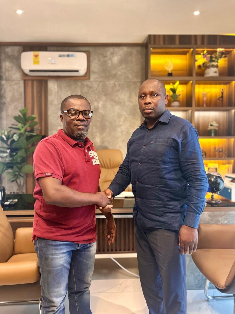 OPDAG President Paul Amaning pays courtesy call on former OPDAG candidate Maxwell Nii Commey